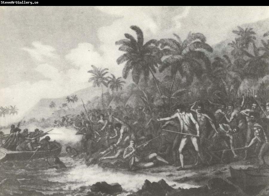 unknow artist Laga till dodades av hawaianer jag februari 1779
